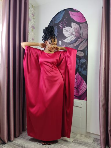 Red Maroon Modest Luxury Kaftan 