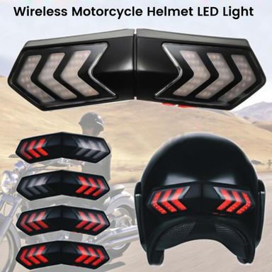 12V Wireless Motorcycle Helmet LED Brake Turn Signal Light Indicator