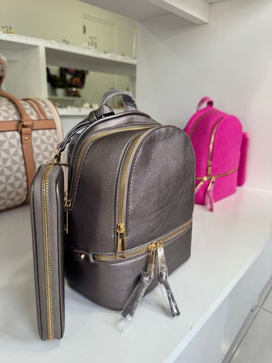 Backpack with wallet for women