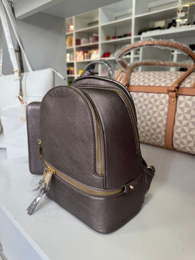 Backpack with wallet for women