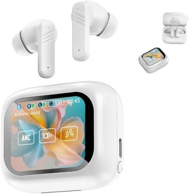 🎉 Buy 1, Get 1 Free Combo Deal 🎉  🎧 Smart Touch Screen Bluetooth Earphones with Intelligent Charging Case - Waterproof & Wireless | Perfect for Sports! 🏃‍♂️  ✨ Features:  Smart Touch Screen for easy control!  Waterproof for any weather 🌧️  Wireless Bluetooth for seamless connectivity 🔊  Intelligent Charging Case keeps your earphones charged on the go 🔋  Sleek White Design for a modern look! 🤍   Perfect for workouts, commutes, or everyday use! 🏋️‍♀️