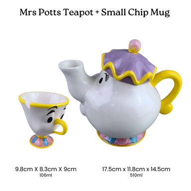 Mrs Potts Teapot + Small Chip Mug