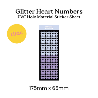 Glitter Heart Numbers