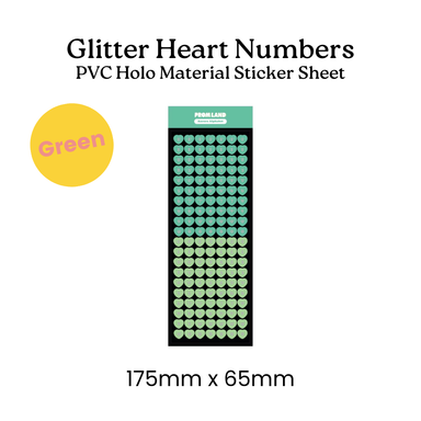 Glitter Heart Numbers