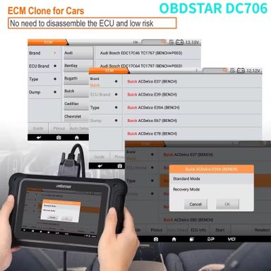  OBDSTAR DC706 ECU Tool Full Version For ECM /TCM/ BODY/Clone By OBD Or BENCH For Car And Motorcycle Plus P003