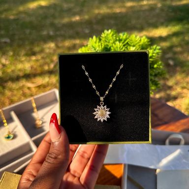 Sunflower 18K Necklace 