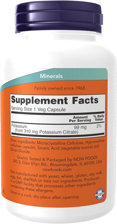 NOW POTASSIUM CITRATE CAPS  180 VCAPS