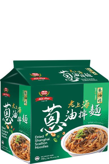 Woh Hup Dried Shanghai Scallion Noodles 4x110g