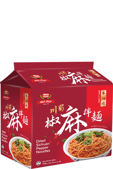 Woh Hup Dried Sichuan Pepper Noodles 4x110g