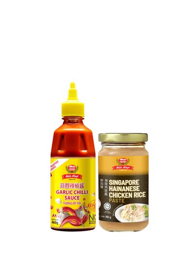 Woh Hup Hainanese Chicken Rice Paste 190g + Garlic Chilli Sauce Sauce 460ml