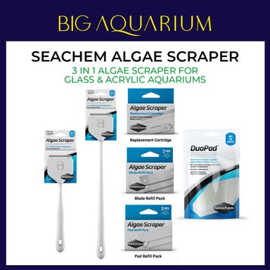 SEACHEM ACCESSORIES | ALGAE SCRAPPER | PAD REFILL | BLADE REFILL | REPLACEMENT CATRIDGE | DUO PAD |