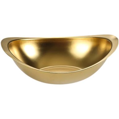 GOLD OVAL STAINLESS-STEEL BOWL 23CM CODE: K522