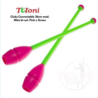 TULONI | Clubs Connectable 36cm mod. Nika bi-col. Pink x Green (CL-T36-NPG )