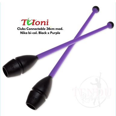 TULONI |  Clubs Connectable 36cm mod. Nika bi-col. Black x Purple (CL-T36-NBP 