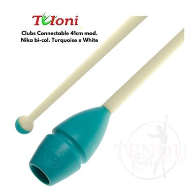 TULONI | Clubs Connectable 41cm mod. Nika bi-col. Turquoise x White (CL-T41-NTW)