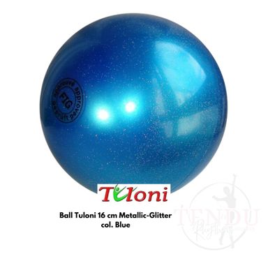 TULONI |  Ball 16 cm Metallic-Glitter col. Blue (BA-T16M-GB)