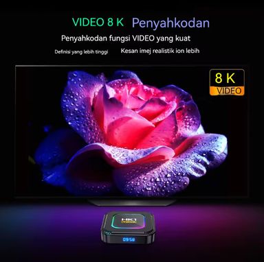 HK1 RBOX K8 Android 13 TV Box 2.4G 5G WIFI 6 BT 5.0 8K Video Decodic Lifetime IPTV Account 