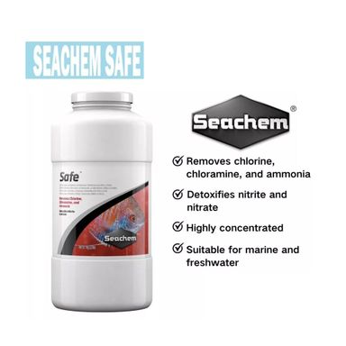 Seachem Safe - Removes Chlorine Chloramine Ammonia Nitrite Nitrate Anti ( 50ml / 250ml / 1000ml )