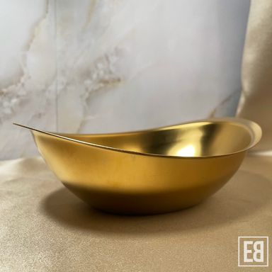 GOLD OVAL STAINLESS-STEEL BOWL 23CM CODE: K522