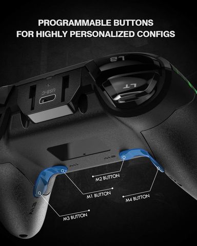 PC Wireless Controller, EasySMX Gaming Controller for Computer,Laptop,PS3,Android TV Box, Nintendo Switch and Tesla with Turbo, Dual Vibration and 4 Programmable Keys, Battery Up to 14 Hours