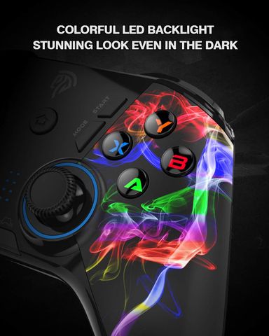 PC Wireless Controller, EasySMX Gaming Controller for Computer,Laptop,PS3,Android TV Box, Nintendo Switch and Tesla with Turbo, Dual Vibration and 4 Programmable Keys, Battery Up to 14 Hours