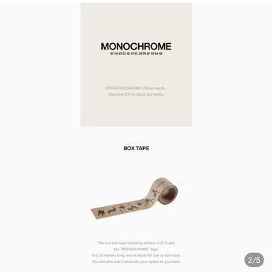 BTS - [ MONOCHROME ] MD BOX TAPE