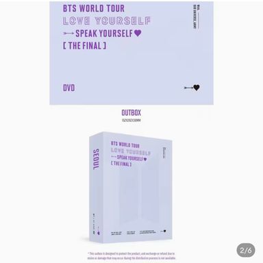 BTS - WORLD TOUR 'LOVE YOURSELF : SPEAK YOURSELF' [ THE FINAL] DVD