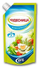 Соус майонезный "Чудесница" 15 % 180 гр. кл дой-пак с доз.