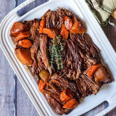 Beef Chuck Vegetable Casserole & Brown Rice