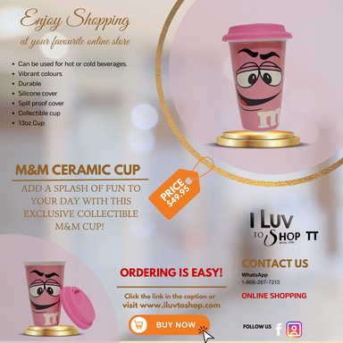 PINK M&M Ceramic Cup 