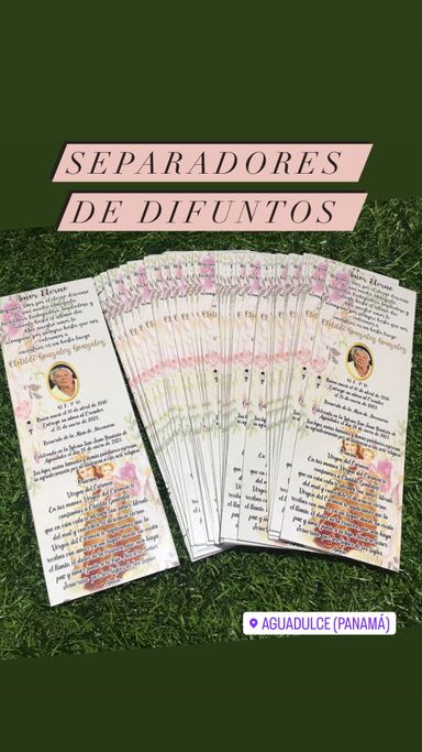 DOCENA DE TARJETAS DE DIFUNTO 