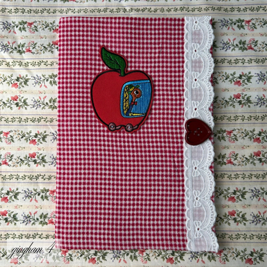 Handmade notebook in gingham