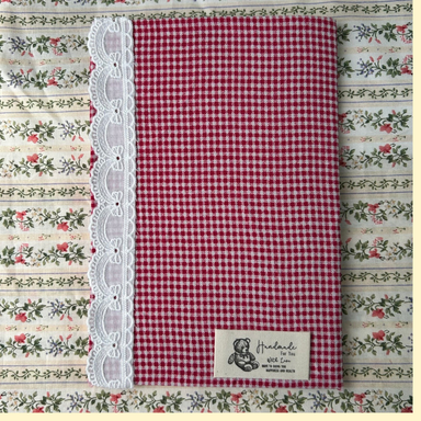 Handmade notebook in gingham