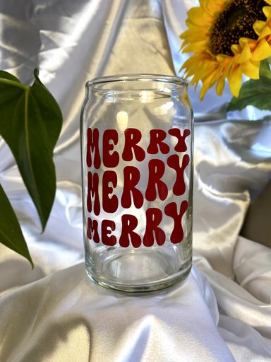 Merry Merry Glass Can