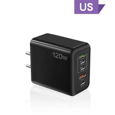 otal 120W USB Charger 5 Ports Type C Fast Charging Mobile Phone Wall Adapter EU/US/UK Plug For iPhone 15 Samsung Xiaomi Huawei