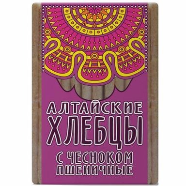 Слайсы хлебцы пшеничные "Алтайские" с чесноком 75 гр