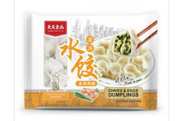 [Tian Tian] Chives & Eggs Dumplings 韭菜鸡蛋水饺 500G