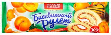 Рулет бисквитный 300 гр. Абрикосовый