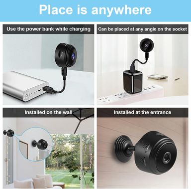 Spy Camera 1080P WiFi Mini Hidden Camera Security Camera Indoor Nanny Cam with Motion Detection App Control Wireless Secret Video Camera Small Surveillance Camera for Home Security Monitoring