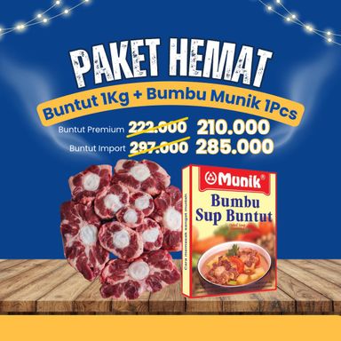 Paket Hemat Buntut 1 KG + Bumbu Munik 1 Pcs