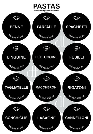 Home & Kitchen Labels 3cm Diameter (Choose any 6 Categories - 72pcs)