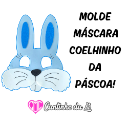 Molde Máscara Coelhinho Menino!