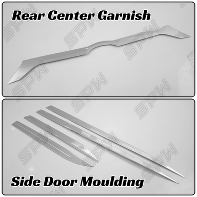 Perodua Myvi G3 2018-2024 Stainless Steel Chrome Trim Garnish Cover Side Door Moulding Rear Center Garnish Exterior Accessories 2018 2019 2020 2021 2022 2023 2024