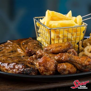 T-bone steak and Buffalo wings combo