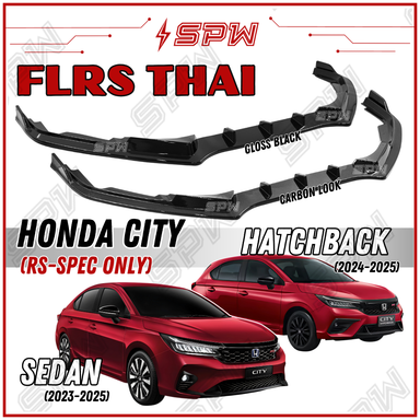 Honda City Facelift Sedan 2023-2024 / Hatchback 2024 FLRS THAI Front Lip Front Bumper Lip Diffuser Splitter City HB PPU Material 2023 2024 2025