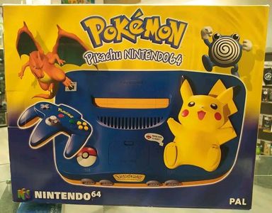 Pack Nintendo 64 Pokémon Pikachu + 03 Jeux 64 