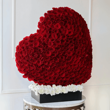 500 Premium Red Rose 3D Heart