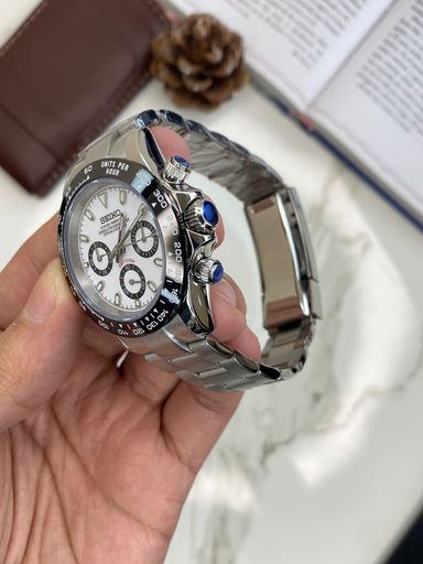 Seiko Mod Daytona Panda Cronografo 40mm Quartz