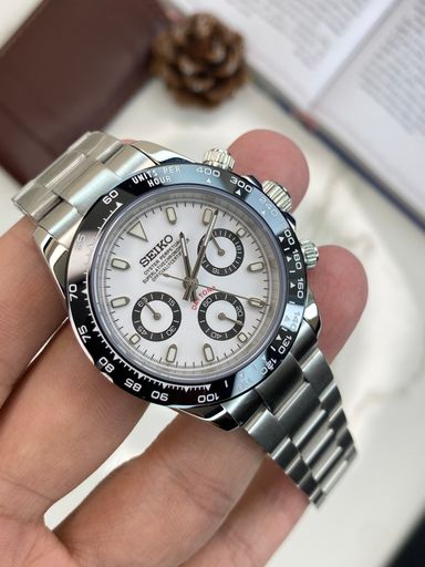 Seiko Mod Daytona Panda Cronografo 40mm Quartz