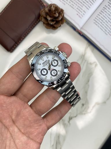 Seiko Mod Daytona Panda Cronografo 40mm Quartz